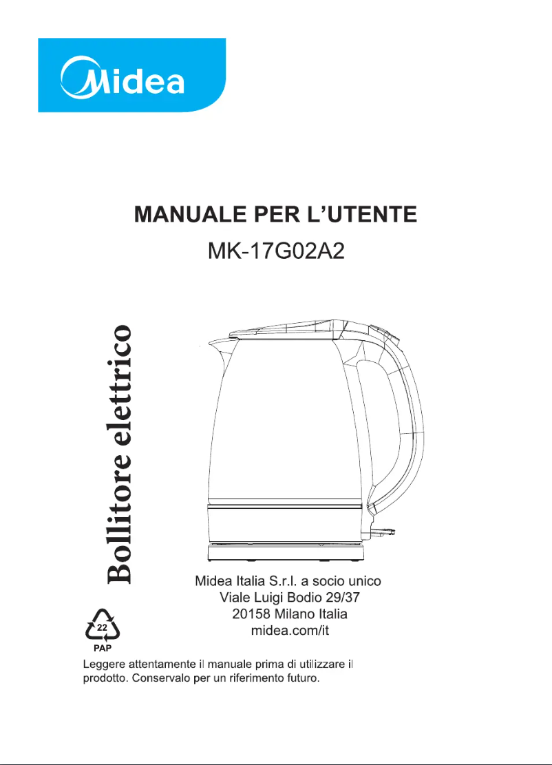 Página 1 del manual Manual de usuario Midea MK-17G02A2