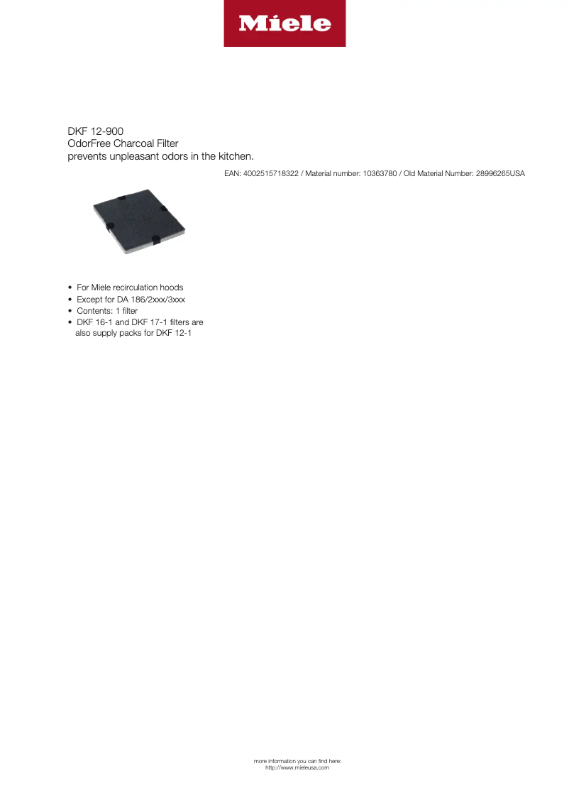 Page n°1 - Manuel utilisateur Miele DKF 12-900