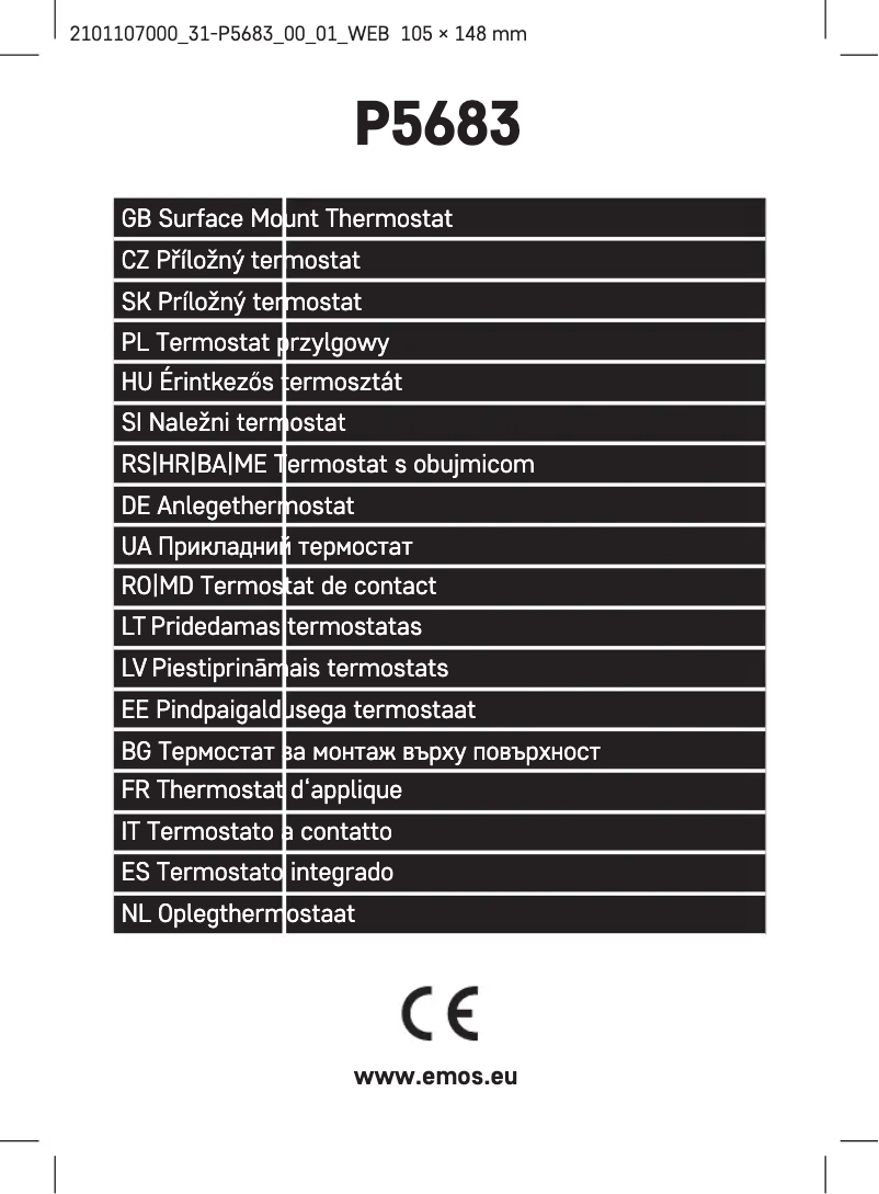 Page 1 de la notice Manuel utilisateur Emos P5683