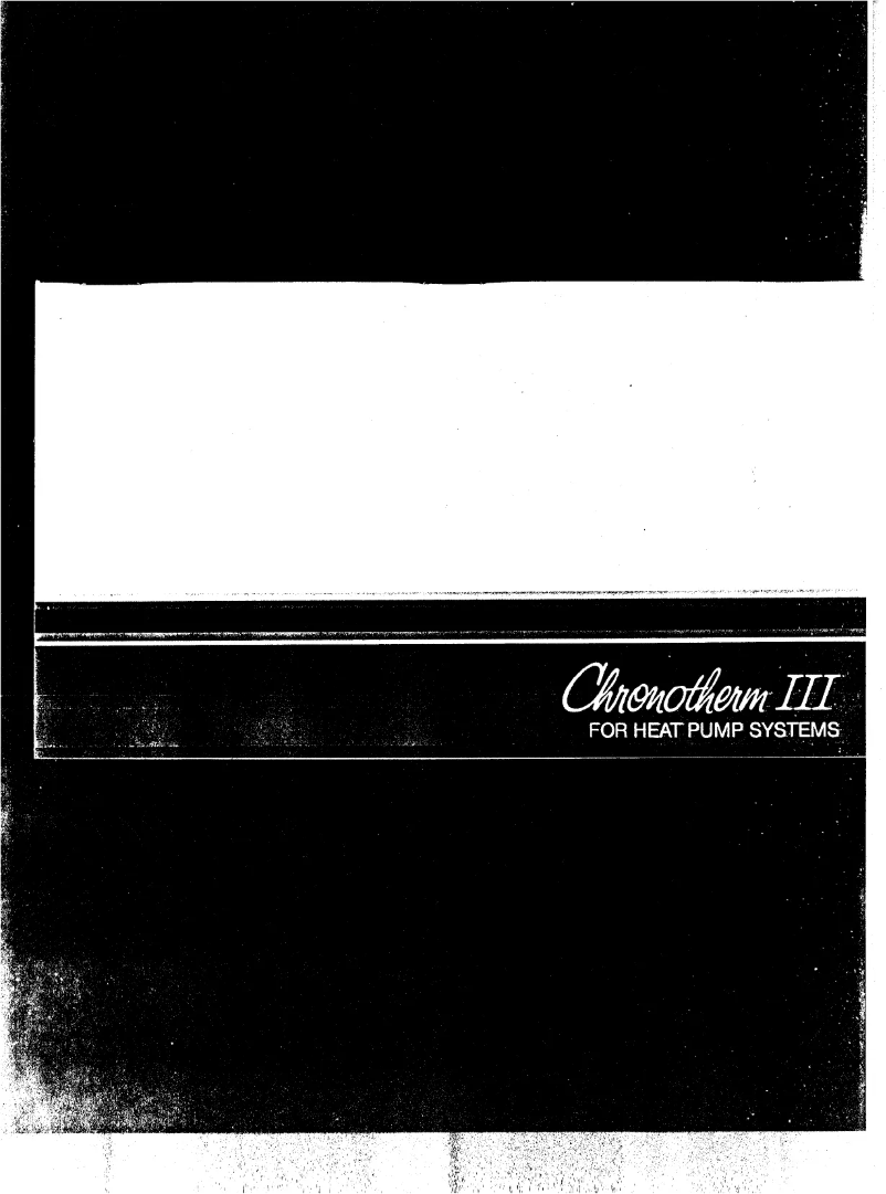 Page 1 de la notice Manuel utilisateur Honeywell Chronothem III T8611C