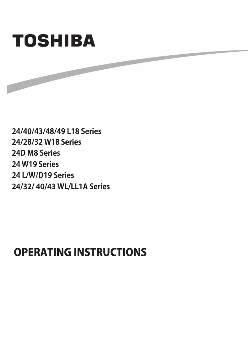 Page 1 de la notice Manuel utilisateur Toshiba 24W1963DA
