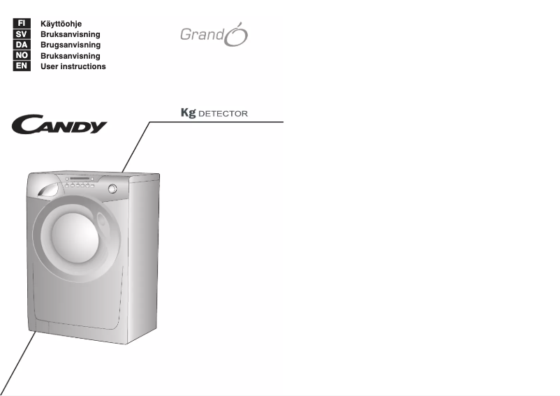 Page 1 de la notice Manuel utilisateur Candy GO 1682 d