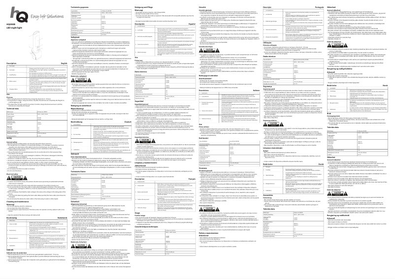 Image de la première page du manuel de l'appareil HQ090B