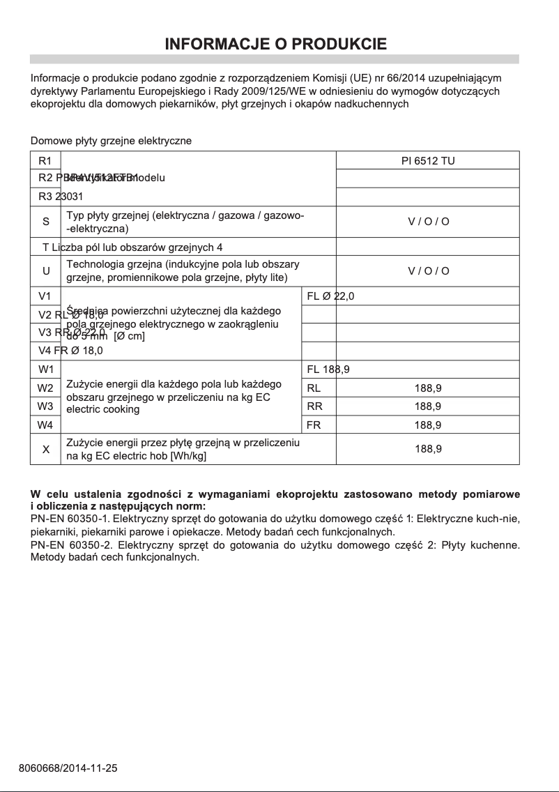 Página 1 del manual Manual de usuario Amica PI 6512 TU