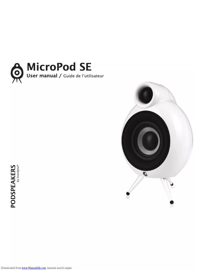 Page 1 de la notice Manuel utilisateur Podspeakers MicroPod SE MK2