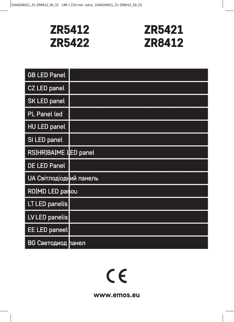 Página 1 del manual Manual de usuario Emos ZR8412