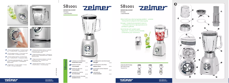 Page n°1 - Manuel utilisateur Zelmer SB1001