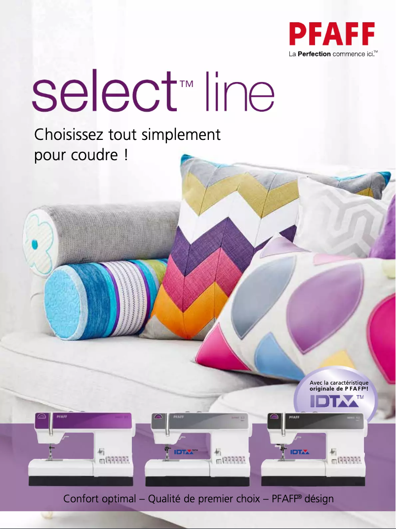Page 1 de la notice Brochure Pfaff Select 3.2