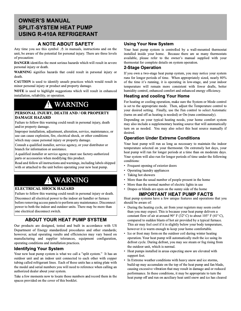 Página 1 del manual Manual de usuario Carrier Comfort 25SCA5