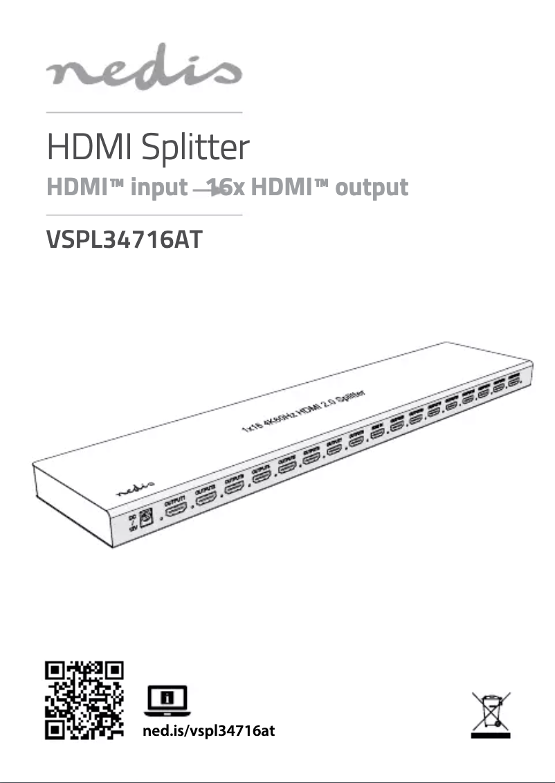 Page 1 de la notice Manuel utilisateur Nedis VSPL34716AT