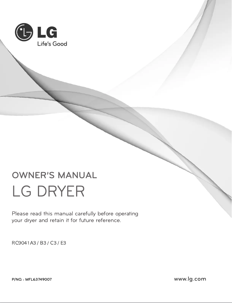 Página 1 del manual Manual de usuario LG RC9041E3