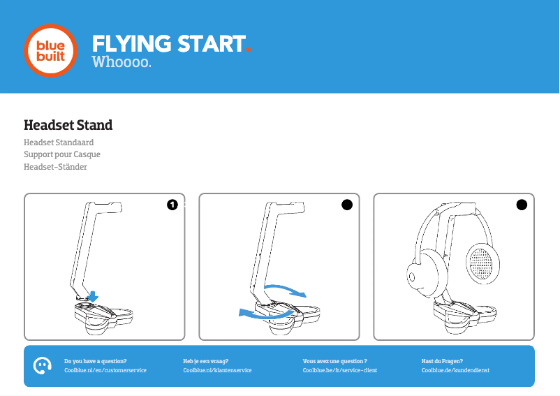 Page n°1 - Manuel utilisateur BlueBuilt Headset Stand