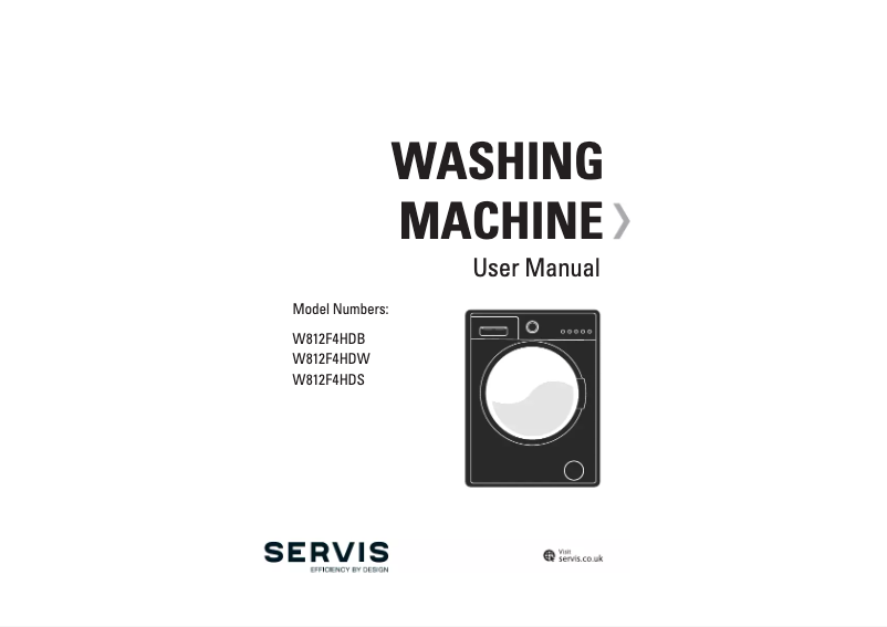 Page n°1 - Manuel utilisateur Servis W812F4HDB