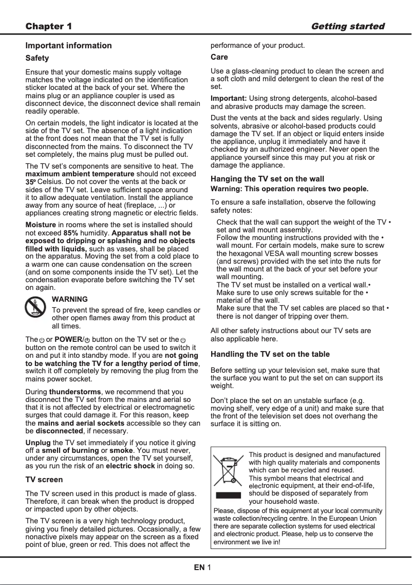 Page 1 de la notice Manuel utilisateur Thomson 19HU5253