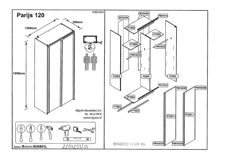 Image de la première page du manuel de l'appareil Parijs