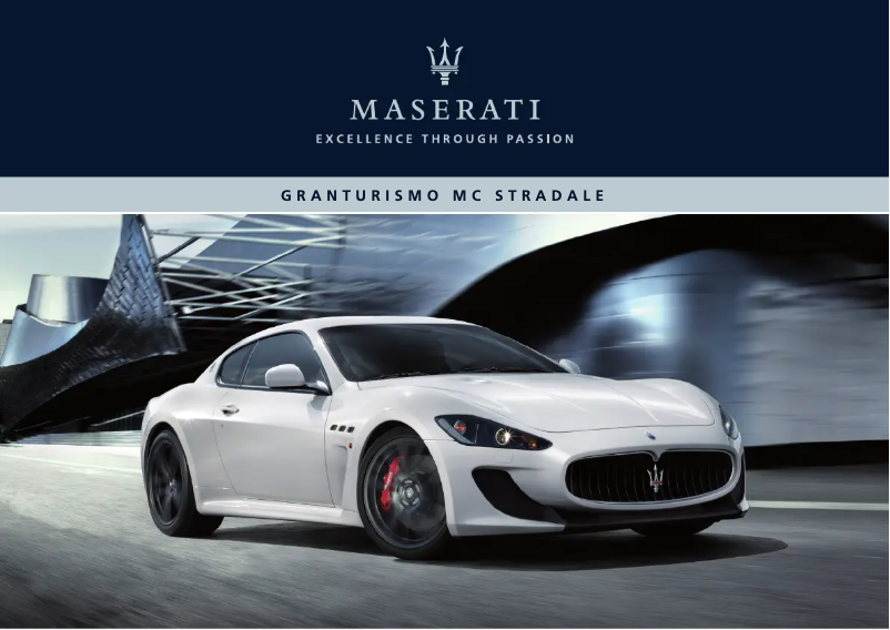 Page n°1 - Manuel utilisateur Maserati GranTurismo MC Stradale (2012)