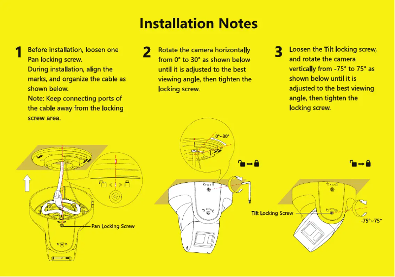 Page 1 de la notice Guide d'installation Hikvision DS-2CD2347G2P-LSU/SL