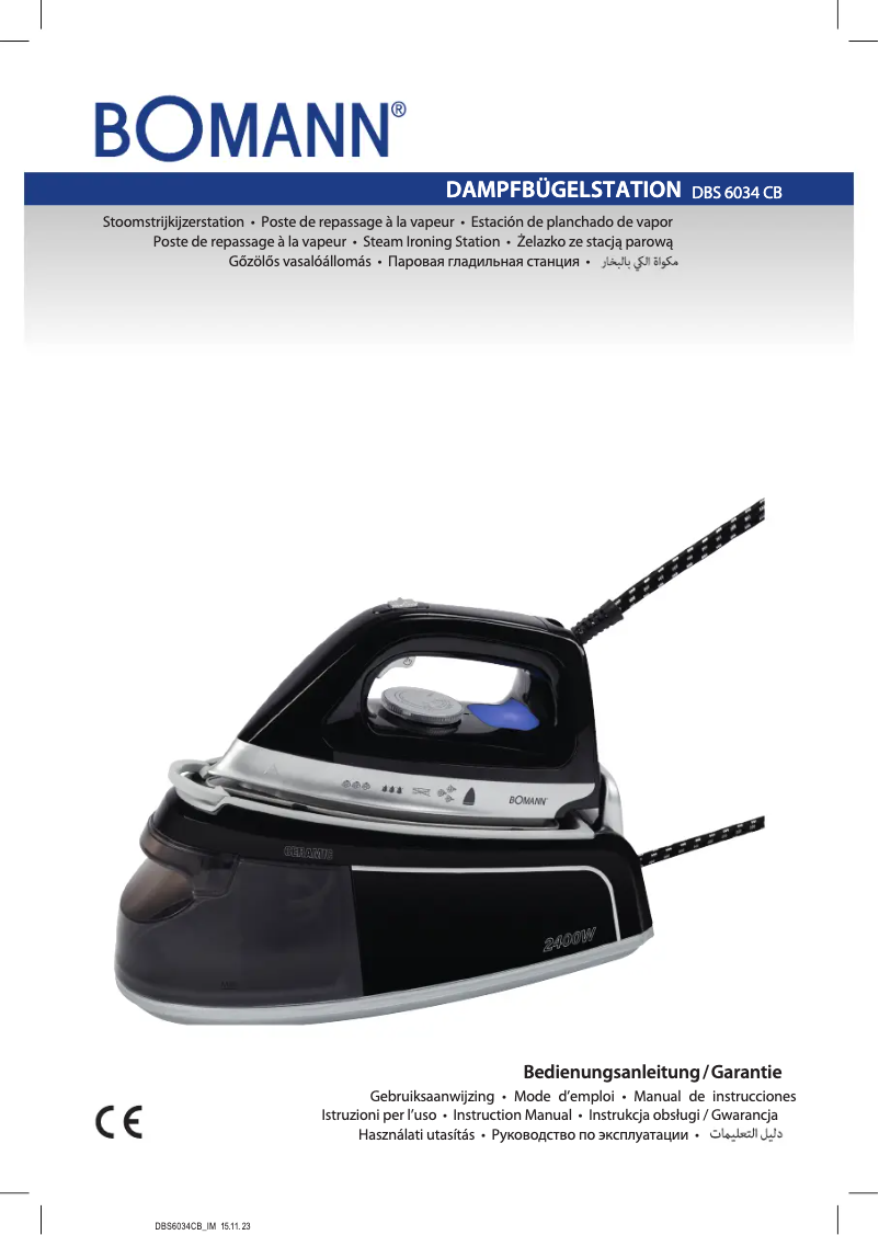 Page n°1 - Manuel utilisateur Bomann DBS 6034 CB