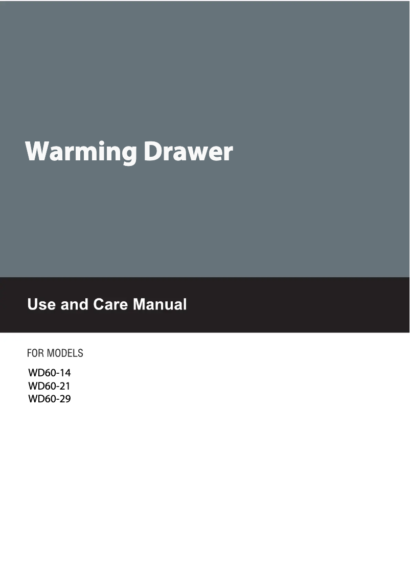 Image de la première page du manuel de l'appareil WD60-21