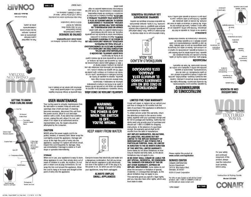Image de la première page du manuel de l'appareil CD128X
