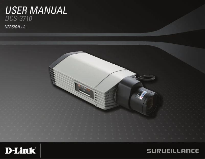 Page 1 de la notice Manuel utilisateur D-Link DCS-3710