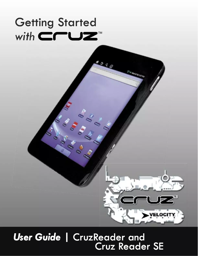 Page n°1 - Manuel utilisateur Velocity Micro Cruz Reader SE R103