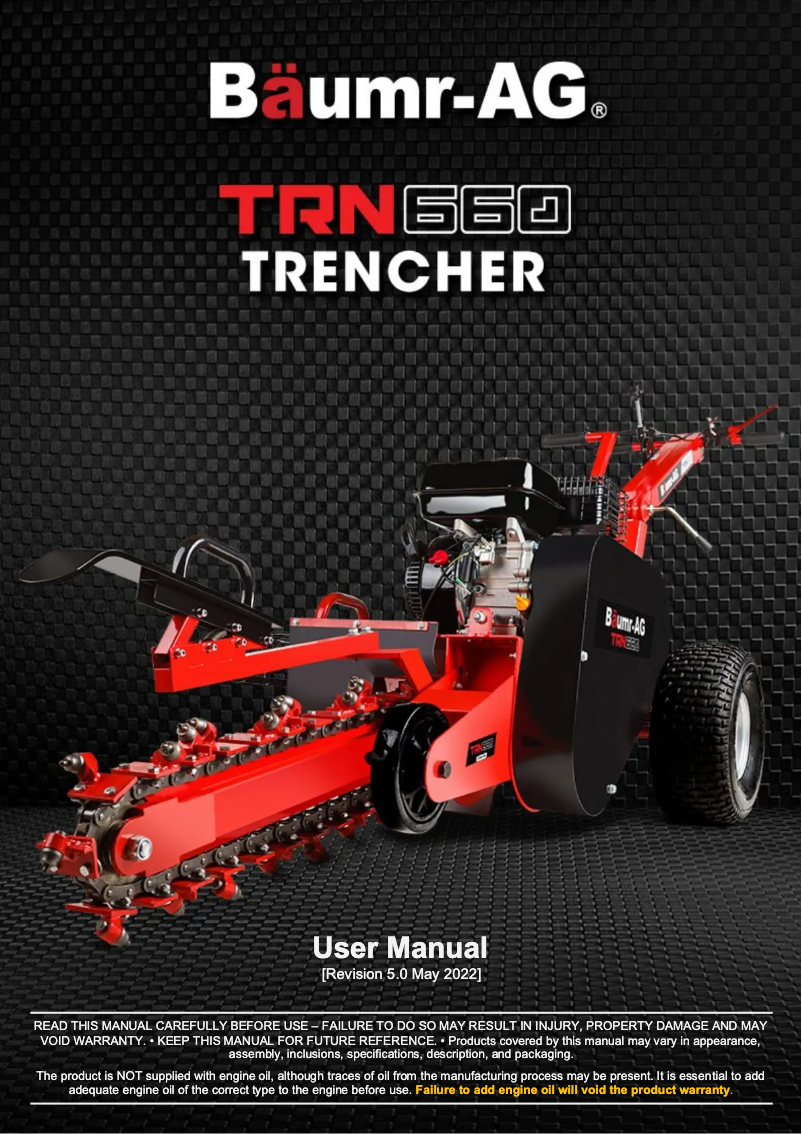 Page n°1 - Manuel utilisateur Baumr-AG TRN660