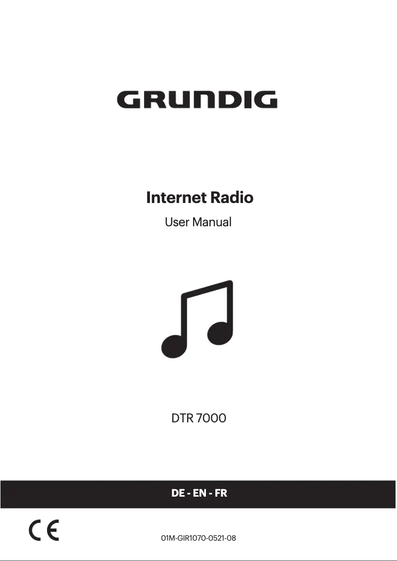 Image de la première page du manuel de l'appareil DTR 7000 X