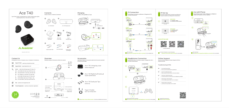 Página 1 del manual Manual de usuario Avantree Ace T40