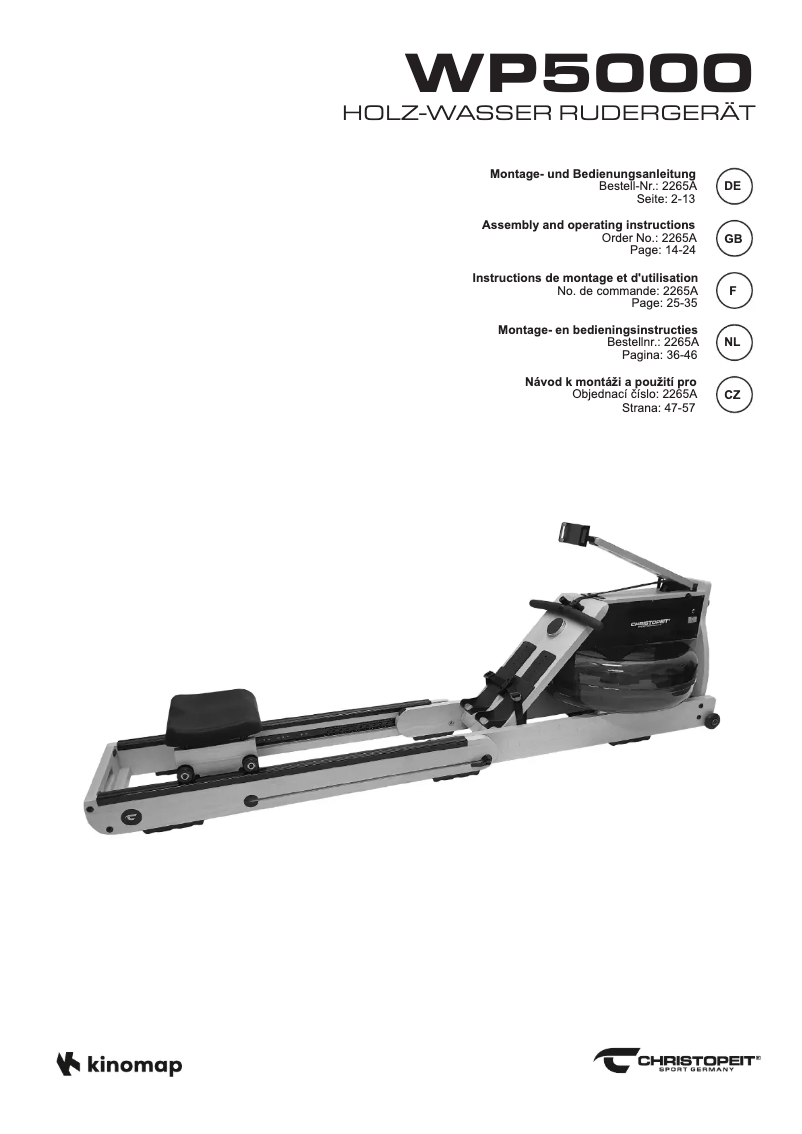 Page n°1 - Manuel utilisateur Christopeit WP 5000