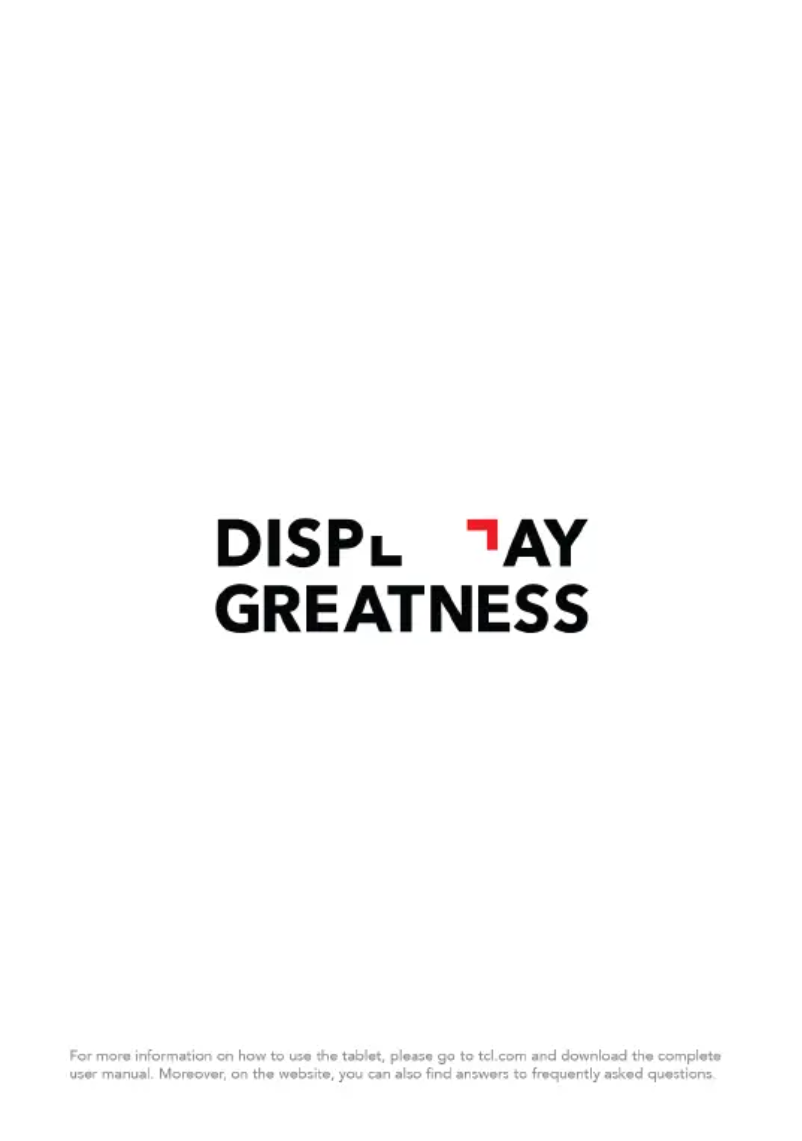 Page 1 de la notice Manuel utilisateur TCL Tab 10