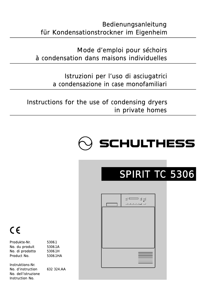Image de la première page du manuel de l'appareil Spirit TA 5306