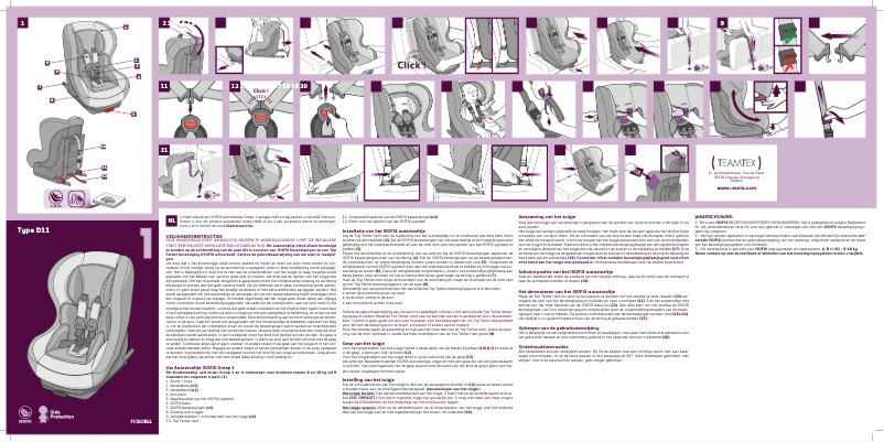 Image de la première page du manuel de l'appareil Cosmo Sp Isofix Luxe