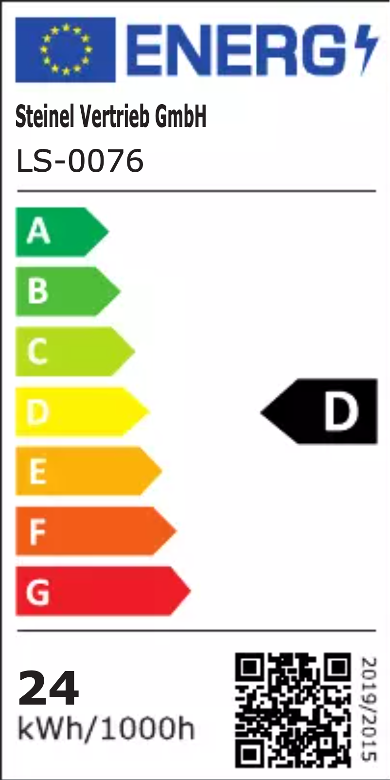 Page n°1 - Label énergétique Steinel RS PRO R30 Basic Q SC