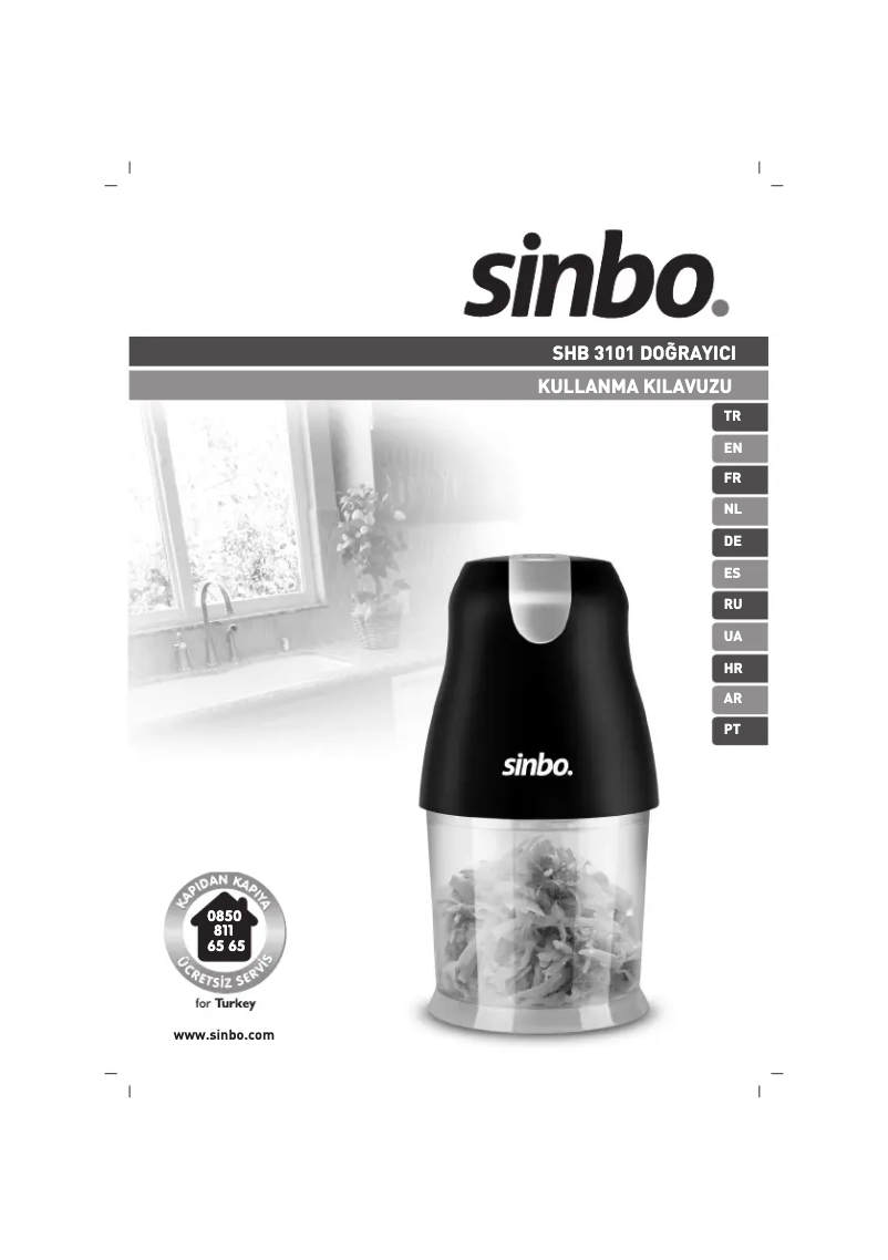 Page n°1 - Manuel utilisateur Sinbo SHB 3101