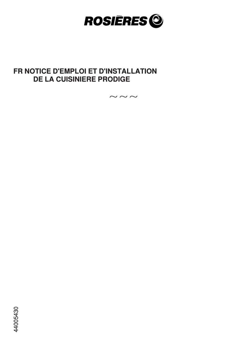 Image de la première page du manuel de l'appareil RCP 12 PN