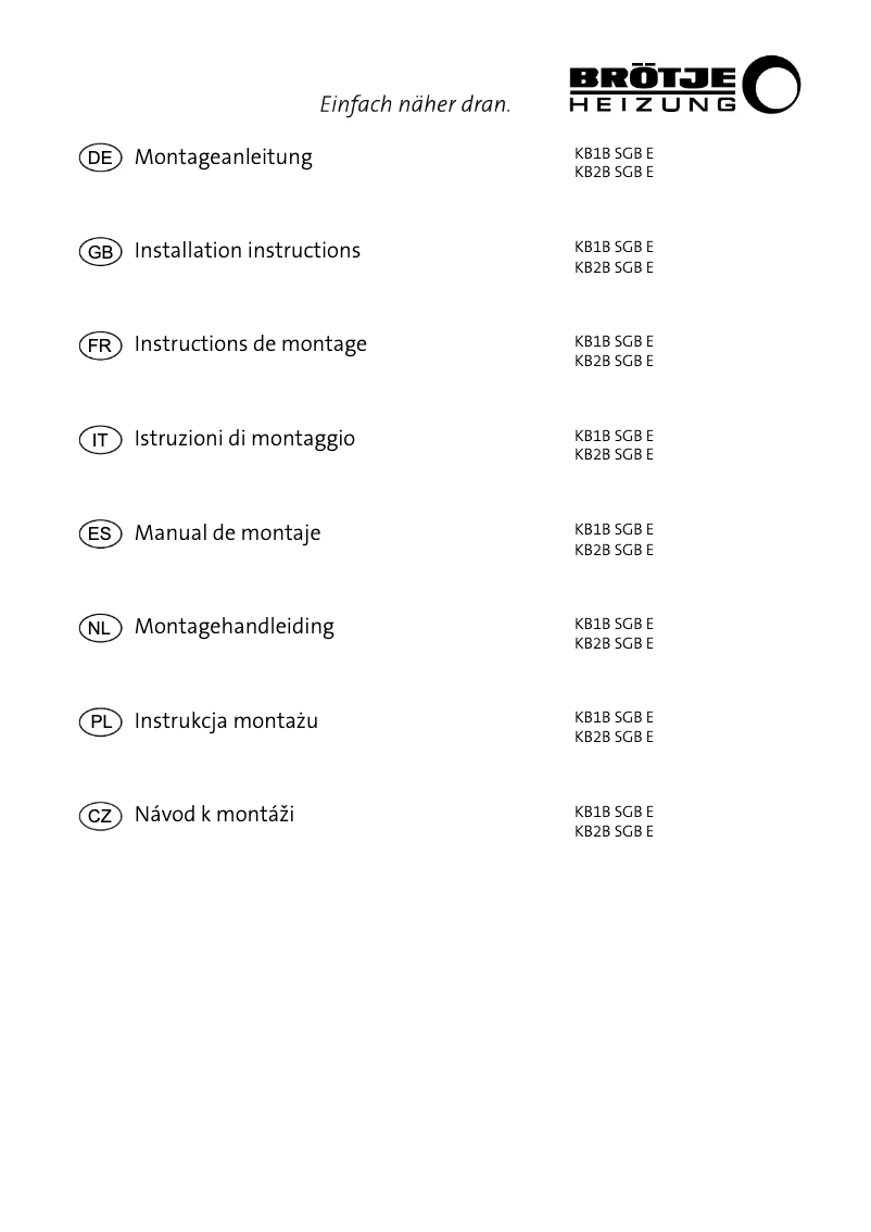 Page 1 de la notice Manuel utilisateur Baxi SGB 540 i