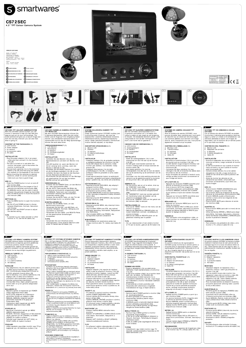 Image de la première page du manuel de l'appareil CS72SEC