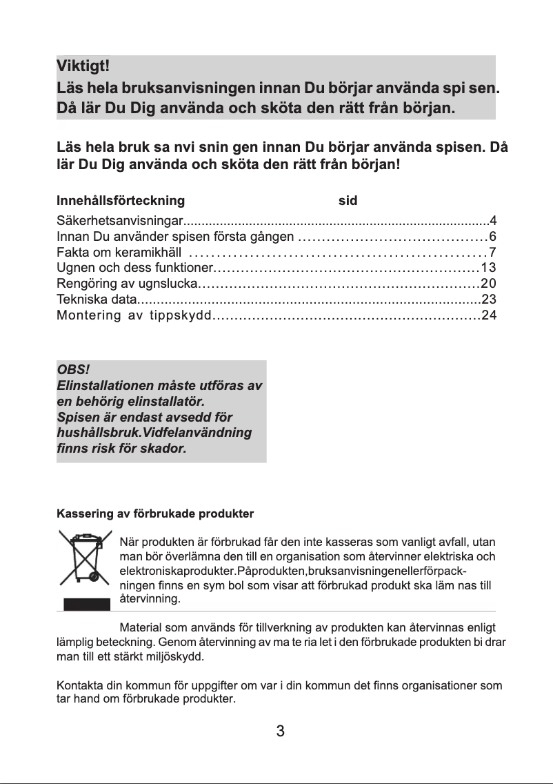 Image de la première page du manuel de l'appareil SIB 5262 KV