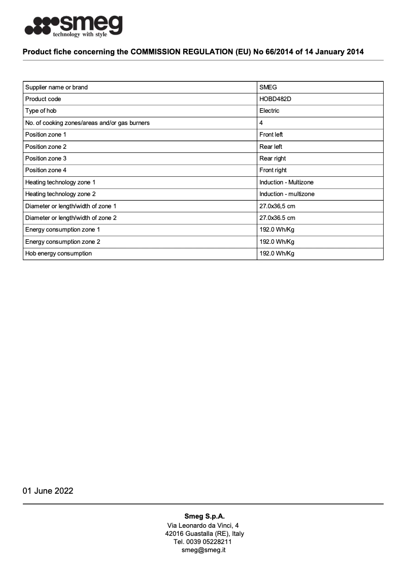 Image de la première page du manuel de l'appareil HOBD482D