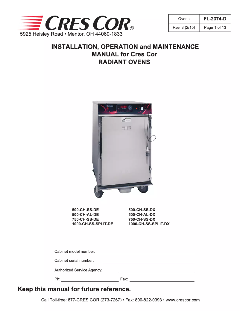 Image de la première page du manuel de l'appareil 1000CHSSSPLITDE