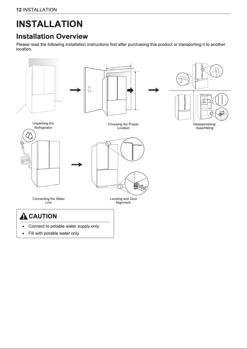 Página 1 del manual Guía de instalación LG LFXS30726S