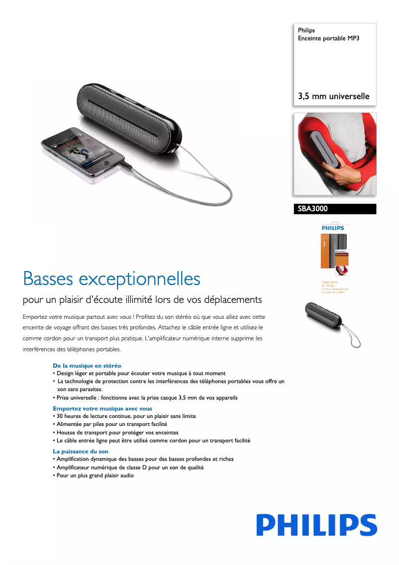 Image de la première page du manuel de l'appareil SBA3000