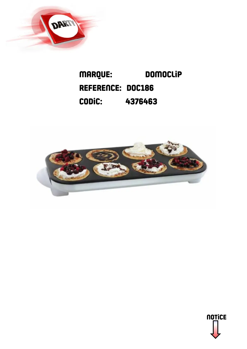 Page 1 de la notice Manuel utilisateur Livoo DOC186