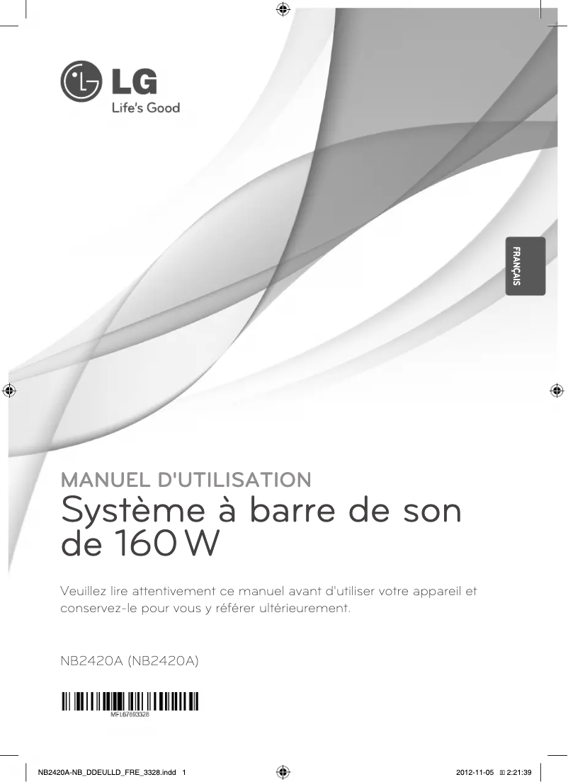 Image de la première page du manuel de l'appareil NB2420A