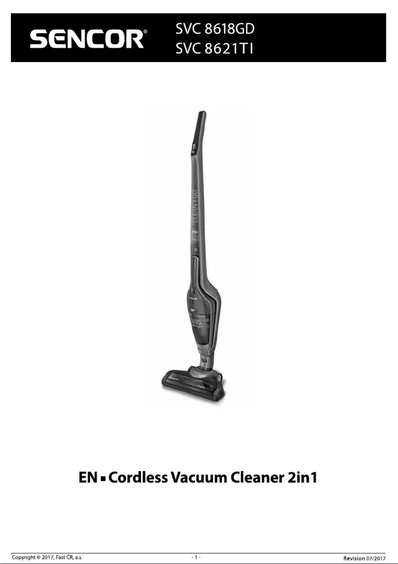 Page n°1 - Manuel utilisateur Sencor SVC 8618GD