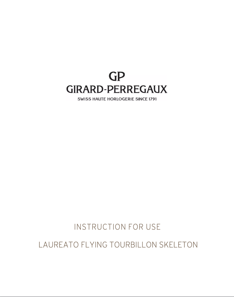 Page 1 de la notice Manuel utilisateur Girard-Perregaux Laureato 99110-53-001-53A