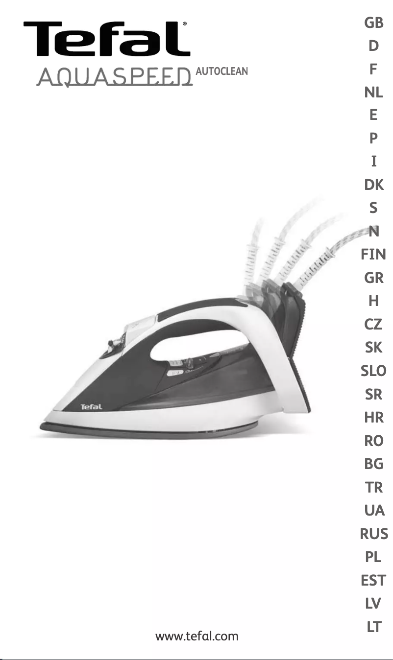 Page 1 de la notice Manuel utilisateur Tefal Aquaspeed FV5276E0