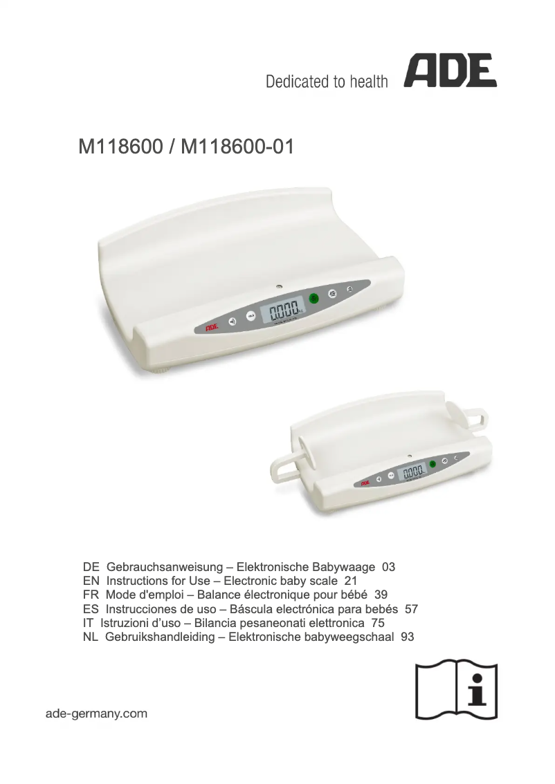 Page n°1 - Manuel utilisateur ADE M118600-01
