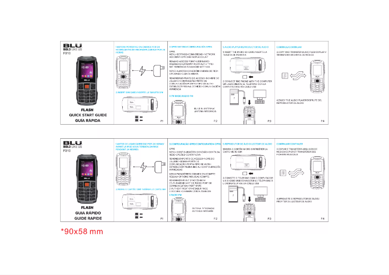 Page 1 de la notice Manuel utilisateur BLU Flash